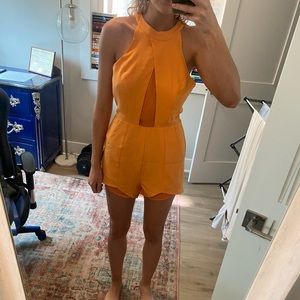 NWT Nasty Gal Orange Romper